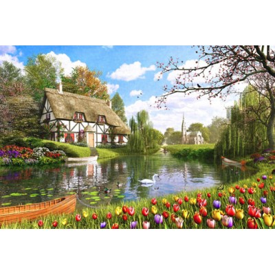 Puzzle Educa-16784 Dominic Davison: Lakeside Cottage