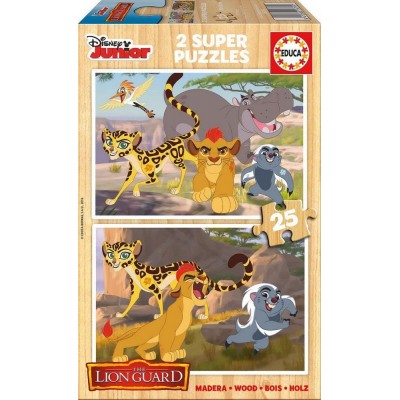 Educa-16795 2 Holzpuzzles - The Lion Guard