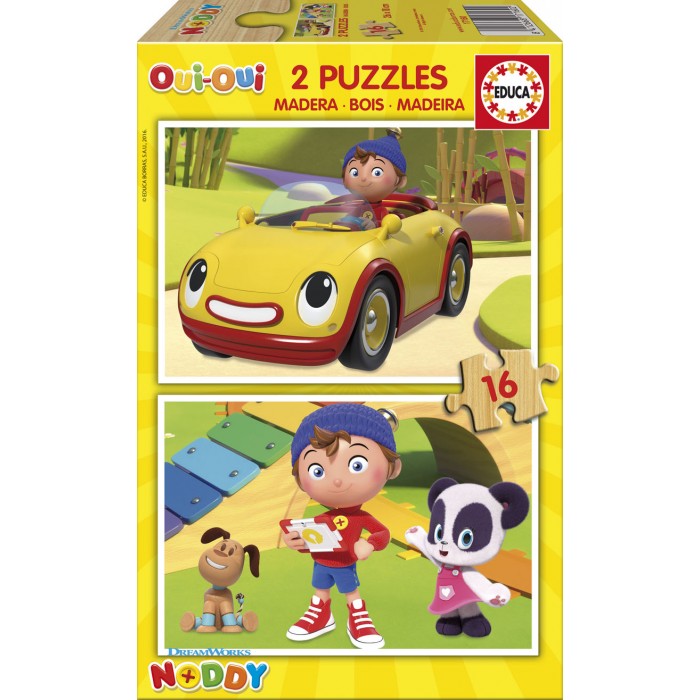 Educa-17160 2 Holzpuzzles - Noddy