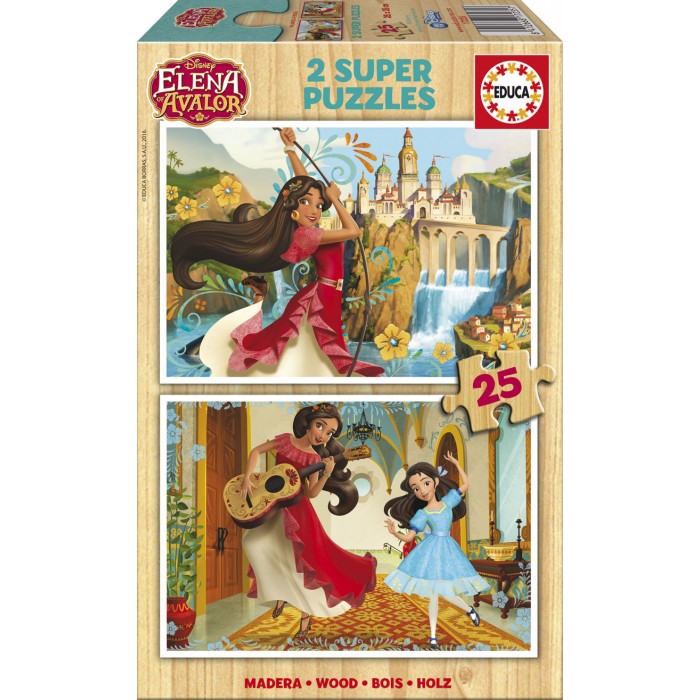 Educa-17235 2 Holzpuzzles - Elena d'Avalor