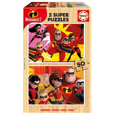 Educa-17626 Holzpuzzle - Incredibles 2