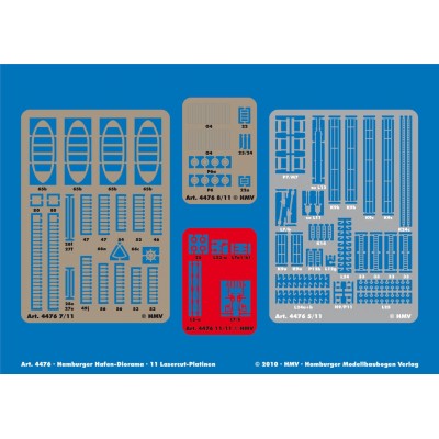 Puzzle Schreiber-Bogen-4476 Kartonmodelbau: Lasercutsatz Hafen-Diorama