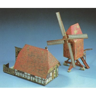 Puzzle Schreiber-Bogen-607 Kartonmodelbau: Windmühle und Wirtschaftsgebäude