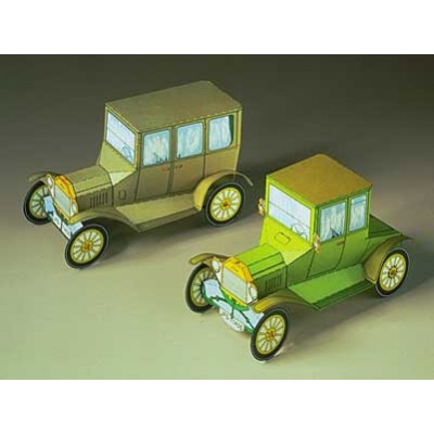 Puzzle Schreiber-Bogen-71456 Kartonmodelbau: Zwei Ford Oldtimer Modell T