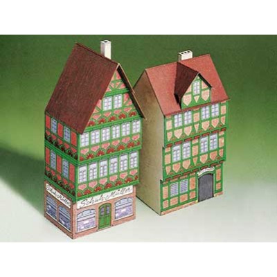 Puzzle Schreiber-Bogen-71518 Kartonmodelbau: Zwei Fachwerkhäuser aus Celle