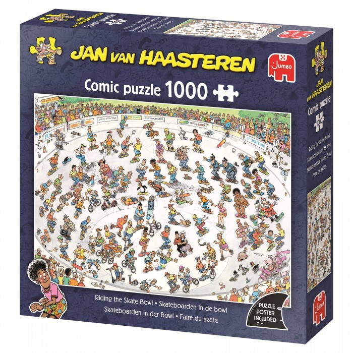 Puzzle  Jumbo-00625 Jan van Haasteren - Skateboarden In Der Bowl