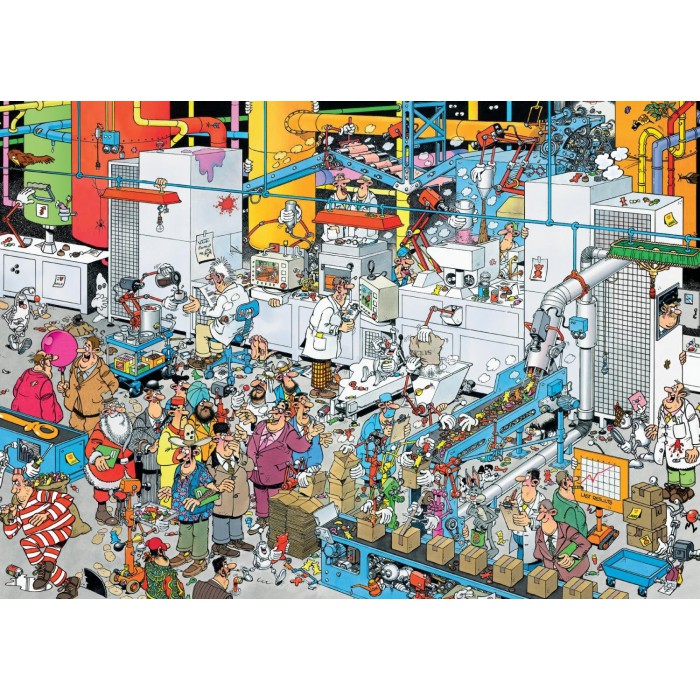 Puzzle Jumbo-19025 Jan Van Haasteren - Süßigkeitenfabrik