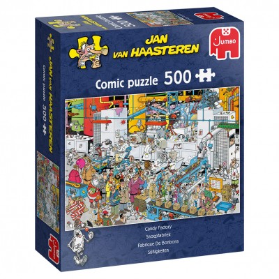 Puzzle Jumbo-19025 Jan Van Haasteren - Süßigkeitenfabrik