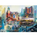   Holzpuzzle - New York - Collage