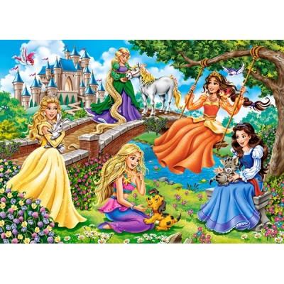 Puzzle Castorland-018383 Prinzessinnen im Garten