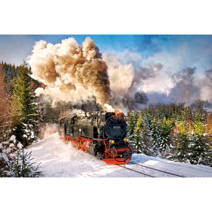 Puzzle  Castorland-103409 Dampflokomotive