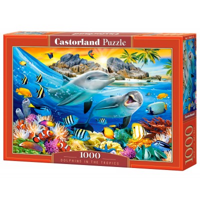 Puzzle Castorland-104611 Delfine in den Tropen