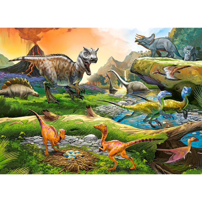 Puzzle Castorland-111084 World of Dinosaurs