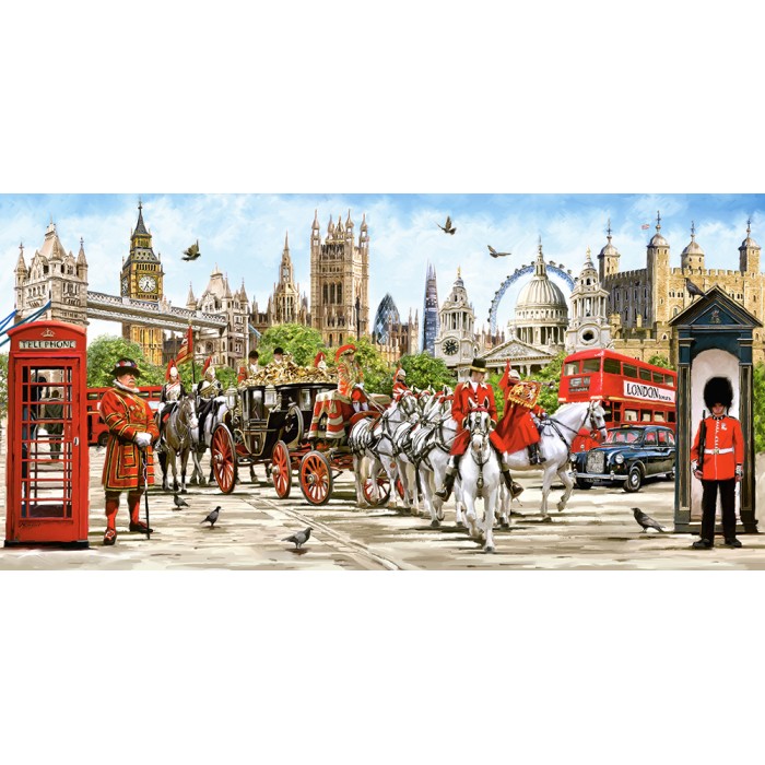 Puzzle Castorland-400300 Stolz auf London