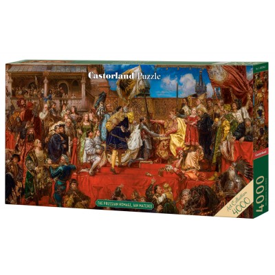 Puzzle Castorland-400386 Art Collection - Die preußische Huldigung, Jan Matejko