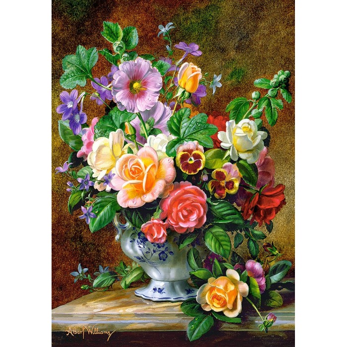 Puzzle  Castorland-52868 Blumen in einer Vase
