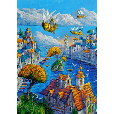 Puzzle Castorland-53889 Art Collection - The Port