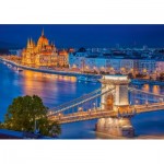 Puzzle  Castorland-53940 Budapest bei Nacht