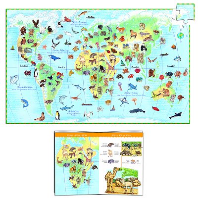 Puzzle Djeco-07420 Tiere der Welt