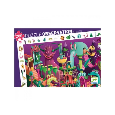 Djeco-07560 XXL Teile - Observation Puzzle - Video Game