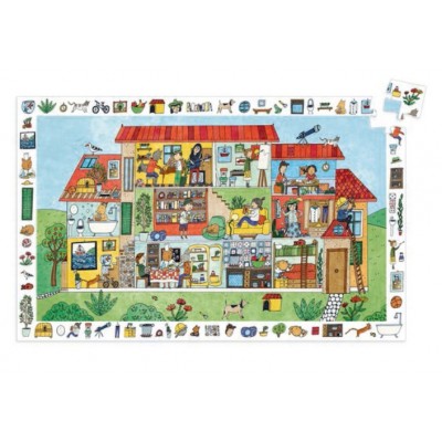 Djeco-07594 Entdecker Puzzle - The House