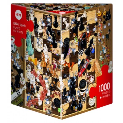 Puzzle Heye-08793 Schwarz oder Weiß