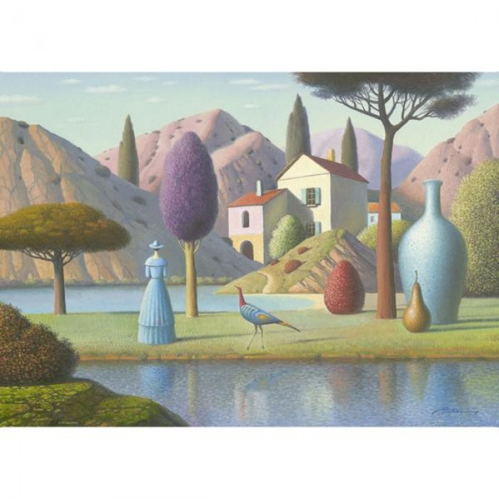 Puzzle  Heye-30043 Timeless - Dame in Blau