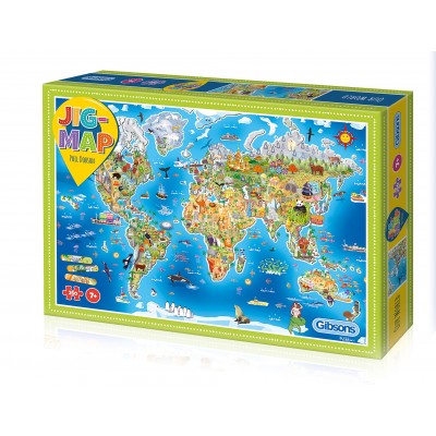 Puzzle Gibsons-G1050 Weltkarte