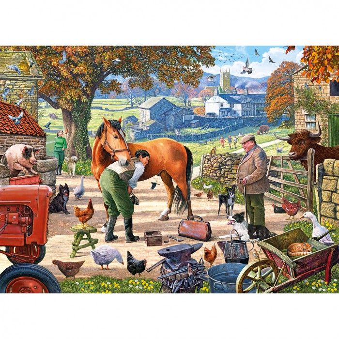 Puzzle  Gibsons-G3154 Hufschmied auf dem Bauernhof