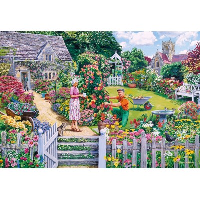 Gibsons-G5047 4 Puzzles - The Gardener's Round