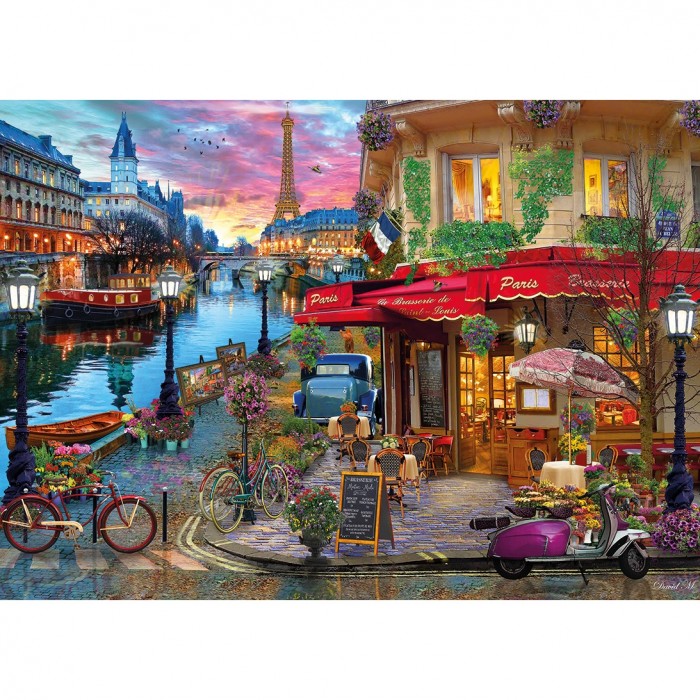 Puzzle Gibsons-G6384 Sunset on the Seine