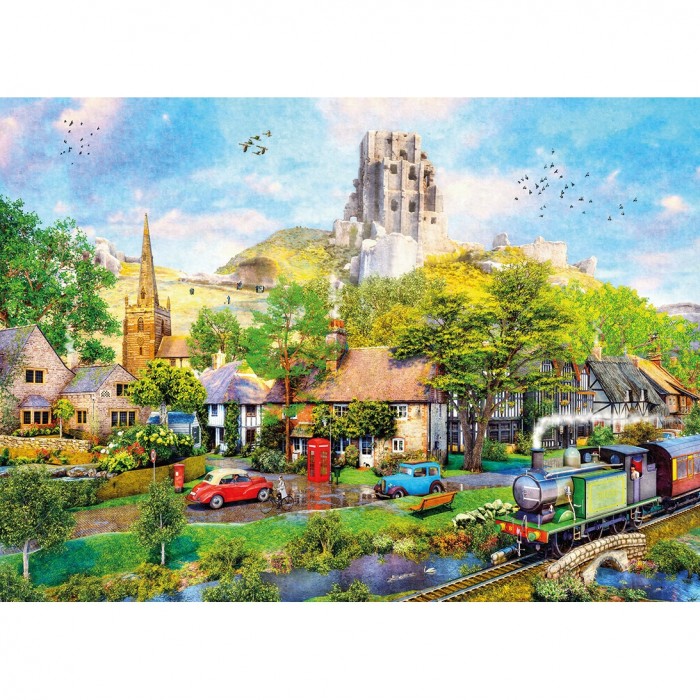 Puzzle  Gibsons-G6394 Unterhalb Des Schlosses Von Corfe