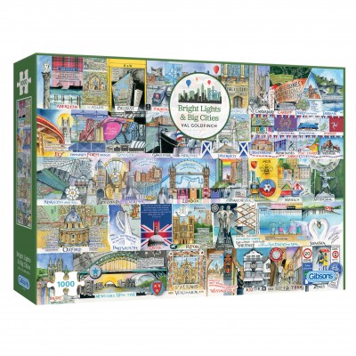 Puzzle Gibsons-G7128 Helle Lichter & Großstädte