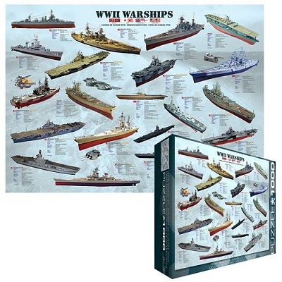 Puzzle Eurographics-6000-0133 SmartPoster: Kriegsschiffe aus dem 2. Weltkrieg