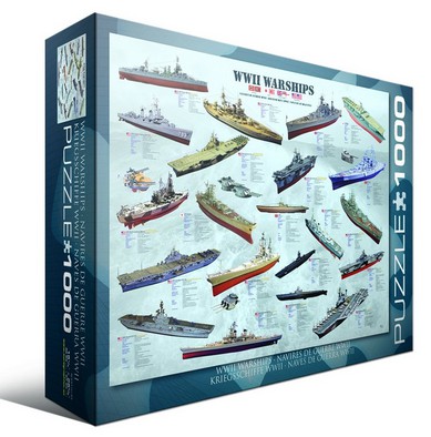 Puzzle Eurographics-6000-0133 SmartPoster: Kriegsschiffe aus dem 2. Weltkrieg
