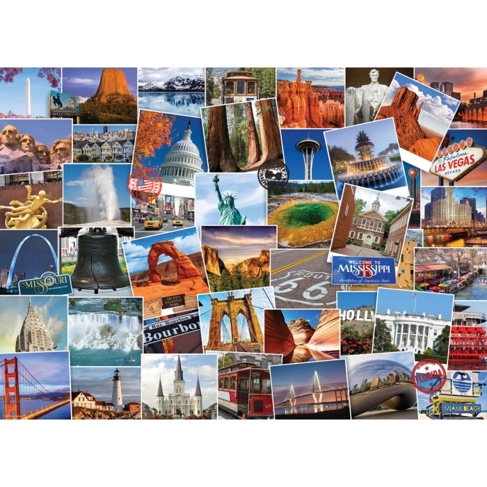 Puzzle Eurographics-6000-0750 Globetrotter USA
