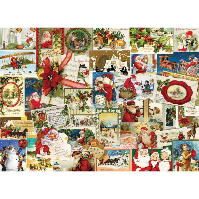 Puzzle  Eurographics-6000-0784 Vintage Weihnachtskarten