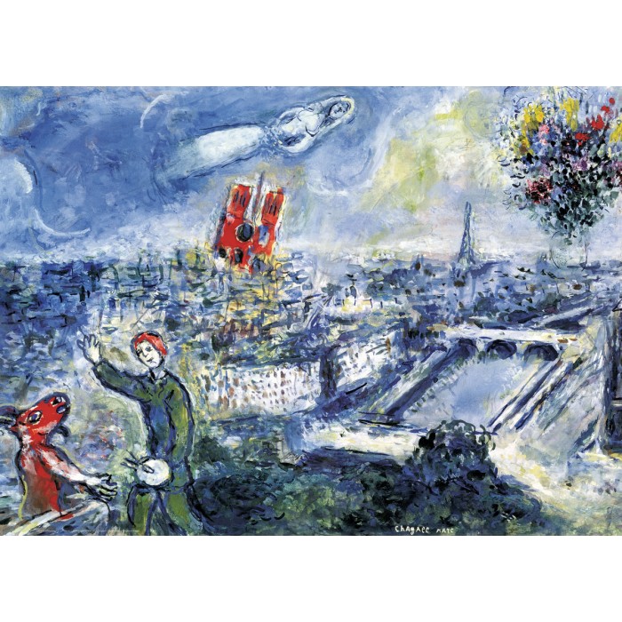 Puzzle Eurographics-6000-0850 Chagall Marc - Abstraktes Paris