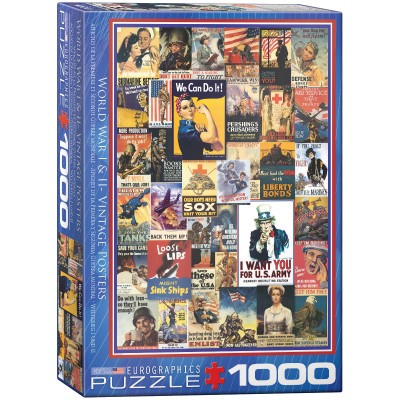 Puzzle Eurographics-6000-0937 World War I & II Vintage Posters