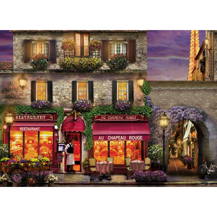 Puzzle  Eurographics-6000-0963 David Mc Lean - Restaurant au Chapeau Rouge