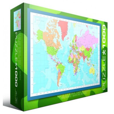 Puzzle Eurographics-6000-1271 Weltkarte