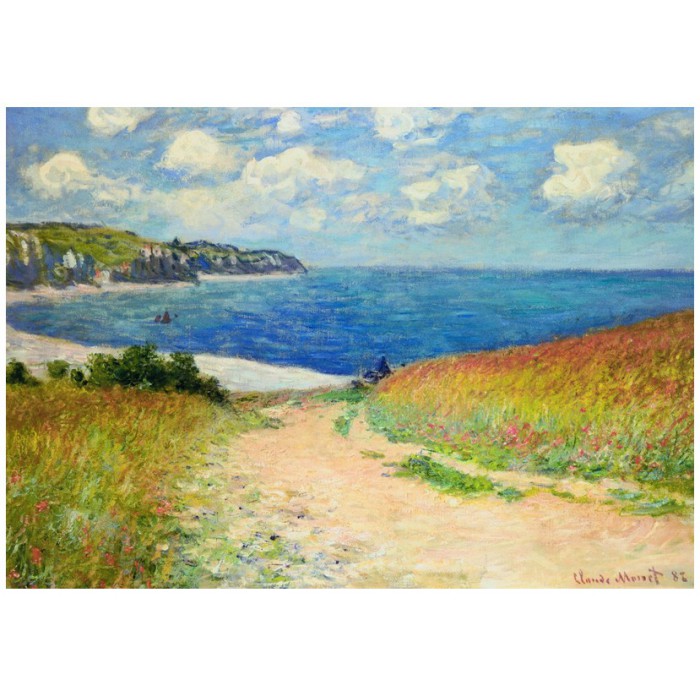 Puzzle Eurographics-6000-1499 Claude Monet - Strandweg zwischen Weizenfeldern