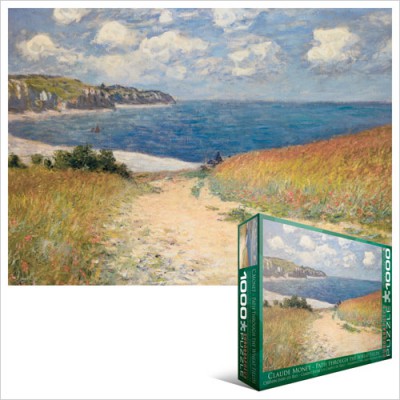 Puzzle Eurographics-6000-1499 Claude Monet - Strandweg zwischen Weizenfeldern