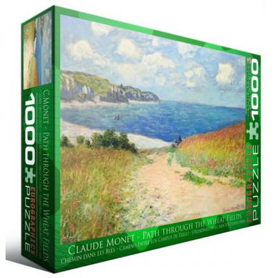 Puzzle Eurographics-6000-1499 Claude Monet - Strandweg zwischen Weizenfeldern