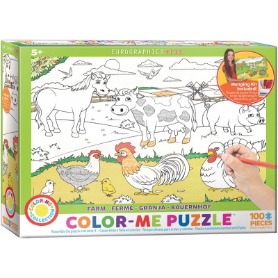 Puzzle Eurographics-6111-0893 Color Me - Bauernhof