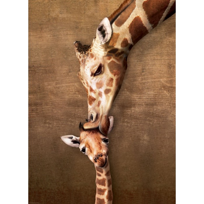 Puzzle  Eurographics-6500-0301 XXL Teile - Giraffe Mother's Kiss
