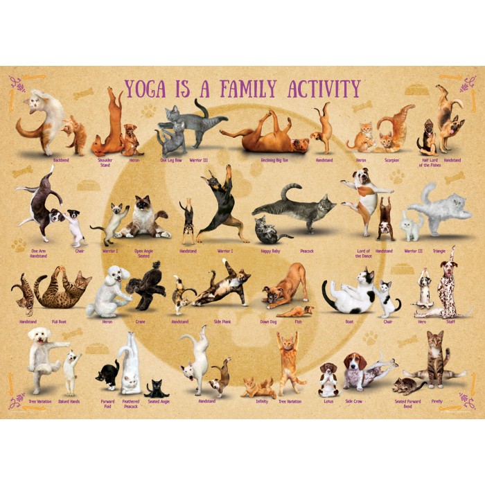 Puzzle  Eurographics-6500-5354 XXL Teile - Yoga is A Family Activity