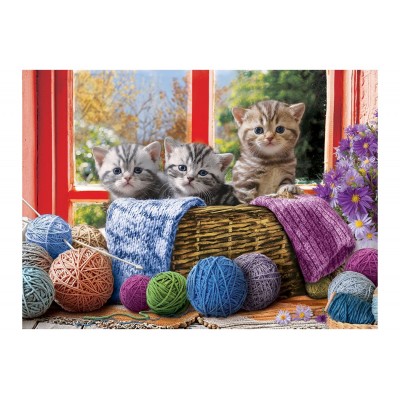 Puzzle Eurographics-6500-5500 XXL Teile - Knittin' Kittens