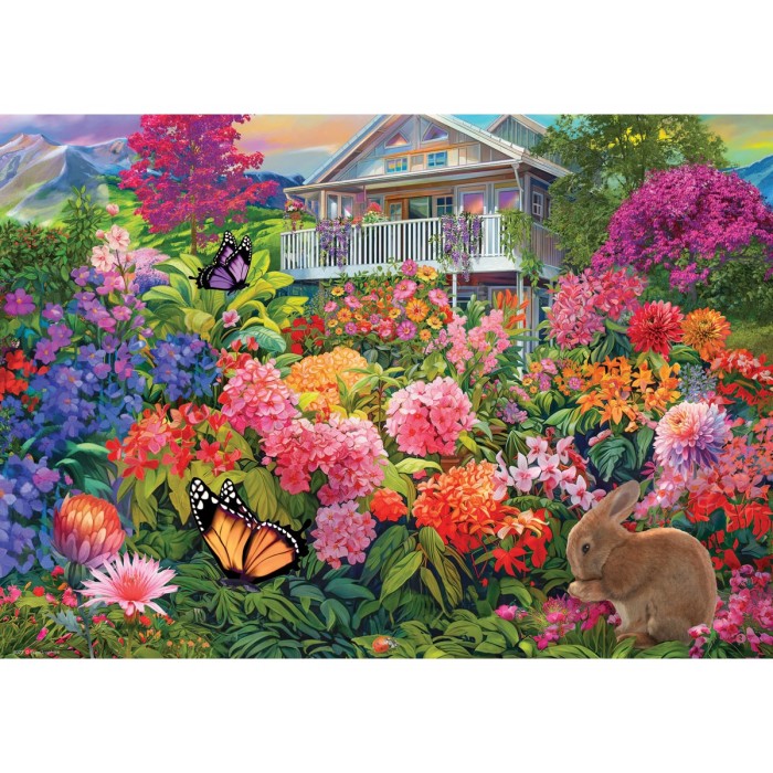 Puzzle Eurographics-6704-6023 Connecting Pieces - Bunny Garden