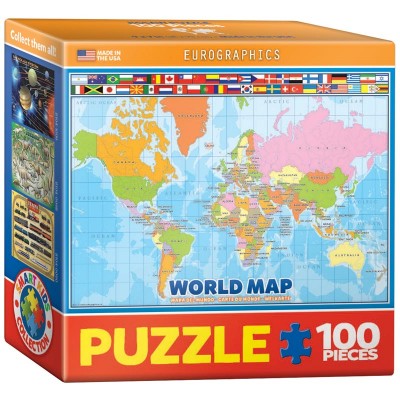 Eurographics-8104-1271 Mini Puzzle - World Map for Kids